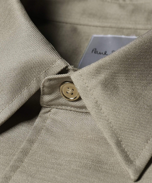Paul Smith(ポールスミス)の「"Cropped Logo" ソリッド 半袖シャツ / 263317 427B(シャツ/ブラウス・メンズ・チャコールグレー/グレー/ベージュ・SMALL/X-LARGE/LARGE/MEDIUM)」の6枚目の写真