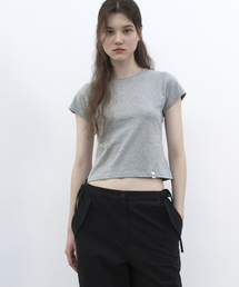 CROP T-SHIRT - GRAY