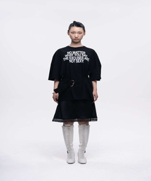 LETTERING BOXY FIT T-SHIRT - BLACK