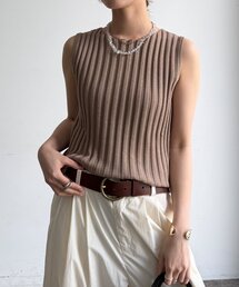 【WEB限定】ワイドリブニットタンク