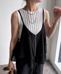 DouDou | 【WEB限定】ワイドリブニットタンク(ニット/セーター)