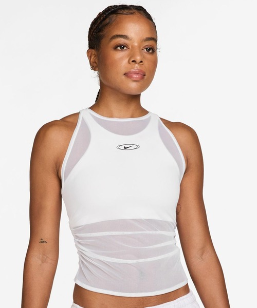 NIKE（ナイキ）の「NIKE AS W NK STREET GFX SHEER TANK / ナイキ ウィメンズ ストリート GFX シアー タンク 【SP】（タンクトップ・レディース・ホワイト/ブラック・S/L/M）」の2枚目の写真