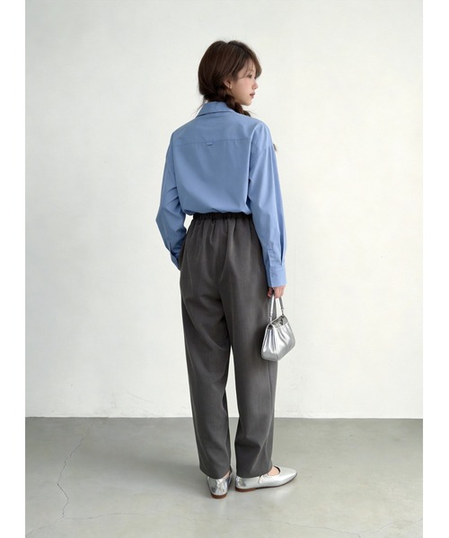 Sew loop(ソーループ)の「カーブルーズスラックスパンツ(スラックス・レディース・ブラック/チャコールグレー/グレイッシュベージュ/ライトグレー・MEDIUM/LARGE)」の16枚目の写真