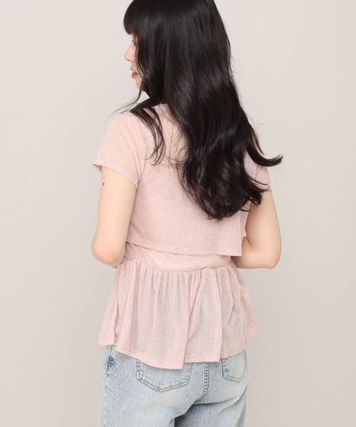 Heather(ヘザー)の「リボンカットキャミソール/カーディガン2P 1045821(アンサンブル・レディース・アイボリー/ブラウン/ピンク・FREE)」の8枚目の写真