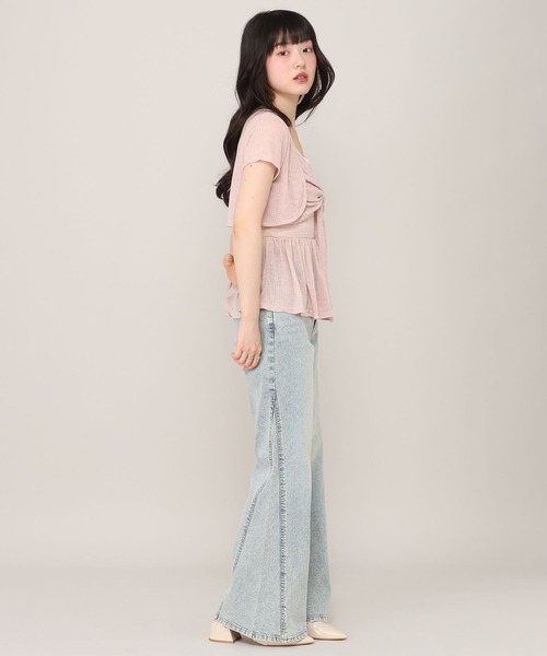Heather(ヘザー)の「リボンカットキャミソール/カーディガン2P 1045821(アンサンブル・レディース・アイボリー/ブラウン/ピンク・FREE)」の10枚目の写真