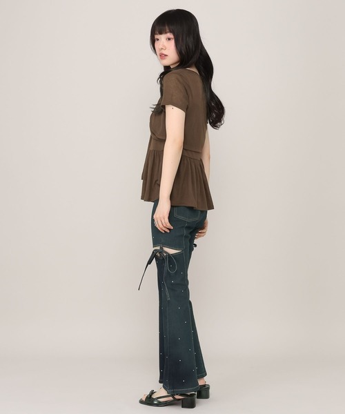 Heather(ヘザー)の「リボンカットキャミソール/カーディガン2P 1045821(アンサンブル・レディース・アイボリー/ブラウン/ピンク・FREE)」の18枚目の写真