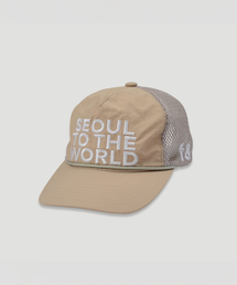 FRUAND（フルアンド）の「FRU& NEEDLE POINT MIX MASH CAP_WHITE&BEIGE（キャップ）」