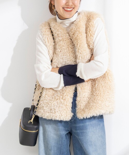 NOLLEY’S(ノーリーズ)の「【HELEN MOORE】ファージレ(ブルゾン・レディース・ベージュ/チャコールグレー・FREE)」の9枚目の写真