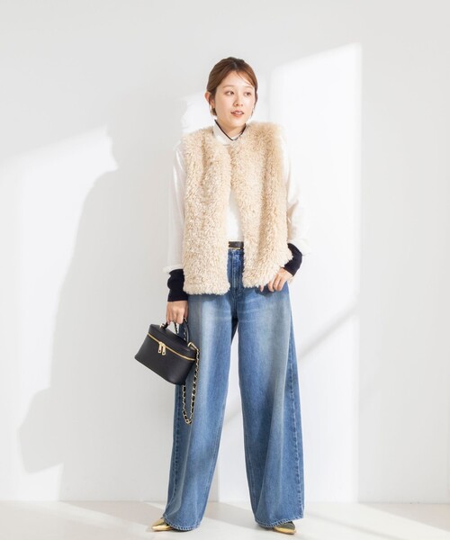 NOLLEY’S(ノーリーズ)の「【HELEN MOORE】ファージレ(ブルゾン・レディース・ベージュ/チャコールグレー・FREE)」の14枚目の写真