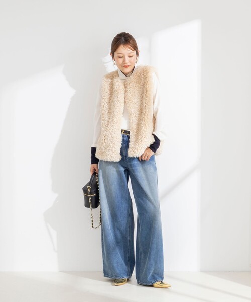 NOLLEY’S(ノーリーズ)の「【HELEN MOORE】ファージレ(ブルゾン・レディース・ベージュ/チャコールグレー・FREE)」の15枚目の写真