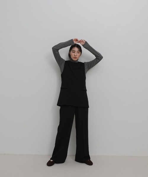 select MOCA(セレクトモカ)の「ツイルタックイージーパンツ【セットアップ対応】(その他パンツ・レディース・ブラウン/ブラック・LARGE/MEDIUM)」の18枚目の写真