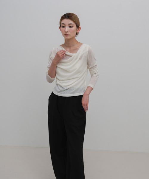 select MOCA(セレクトモカ)の「ツイルタックイージーパンツ【セットアップ対応】(その他パンツ・レディース・ブラウン/ブラック・LARGE/MEDIUM)」の22枚目の写真