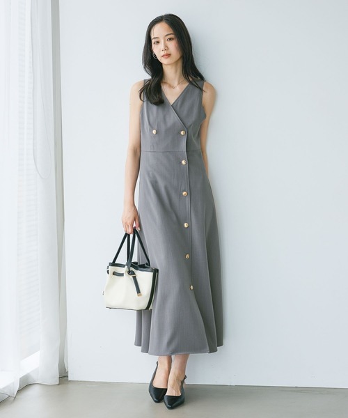 Andemiu(アンデミュウ)の「ジャケット・ワンピースセット/トレンチ風ワンピース/1043569(ワンピース・レディース・ベージュ/ブラウン/グレー・FREE)」の7枚目の写真