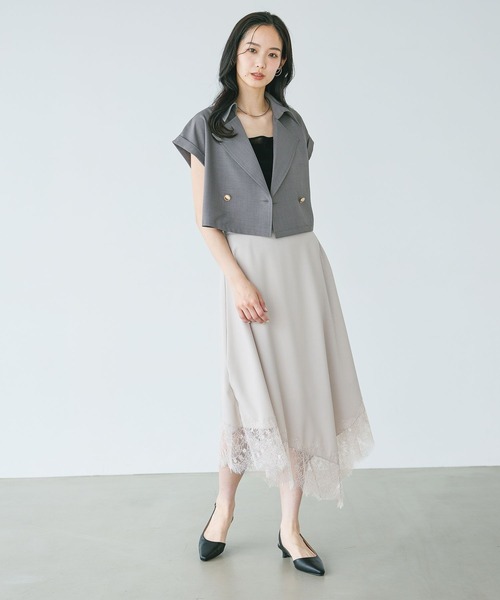 Andemiu(アンデミュウ)の「ジャケット・ワンピースセット/トレンチ風ワンピース/1043569(ワンピース・レディース・ベージュ/ブラウン/グレー・FREE)」の9枚目の写真