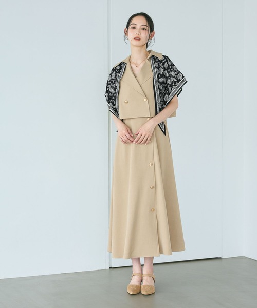 Andemiu(アンデミュウ)の「ジャケット・ワンピースセット/トレンチ風ワンピース/1043569(ワンピース・レディース・ベージュ/ブラウン/グレー・FREE)」の10枚目の写真