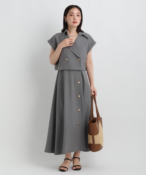 Andemiu(アンデミュウ)の「ジャケット・ワンピースセット/トレンチ風ワンピース/1043569(ワンピース・レディース・ベージュ/ブラウン/グレー・FREE)」の20枚目の写真