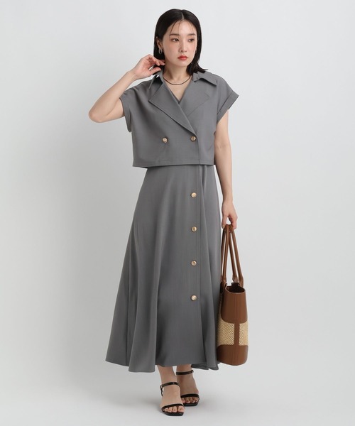 Andemiu(アンデミュウ)の「ジャケット・ワンピースセット/トレンチ風ワンピース/1043569(ワンピース・レディース・ベージュ/ブラウン/グレー・FREE)」の21枚目の写真