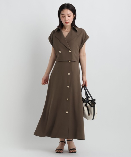 Andemiu(アンデミュウ)の「ジャケット・ワンピースセット/トレンチ風ワンピース/1043569(ワンピース・レディース・ベージュ/ブラウン/グレー・FREE)」の22枚目の写真