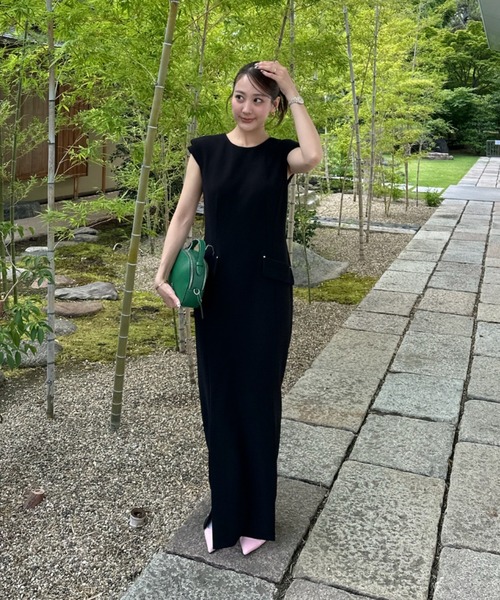 ANDRESD(アンドレスド)の「バックオープンフロームドレス / Back Open Form Dress(ドレス・レディース・ブラック/キャメル・S/M/L)」の14枚目の写真