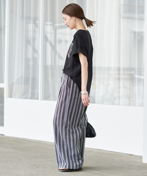 SLOBE IENA（スローブイエナ）の「Indiaストライプイージーパンツ（その他パンツ・レディース・ブラック・FREE）」の13枚目の写真