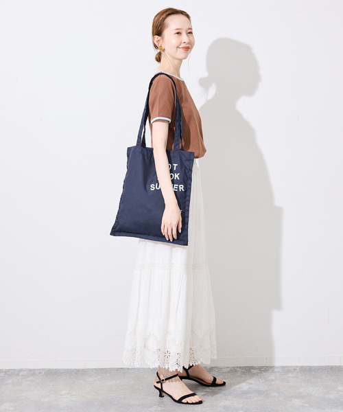 SLOBE IENA(スローブイエナ)の「Left Bank Books SLOBE別注 BOOKトートバッグ(トートバッグ・レディース・ネイビー/ホワイト/ピンク/ブルー/サックスブルー・FREE)」の6枚目の写真