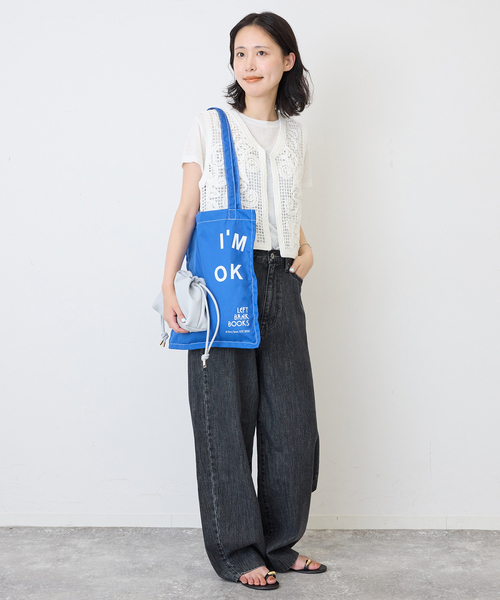 SLOBE IENA（スローブイエナ）の「Left Bank Books SLOBE別注 BOOKトートバッグ（トートバッグ・レディース・ネイビー/ホワイト/ピンク/ブルー/サックスブルー・FREE）」の7枚目の写真
