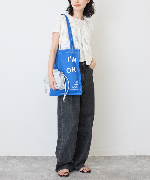 SLOBE IENA（スローブイエナ）の「Left Bank Books SLOBE別注 BOOKトートバッグ（トートバッグ・レディース・ネイビー/ホワイト/ピンク/ブルー/サックスブルー・FREE）」の8枚目の写真