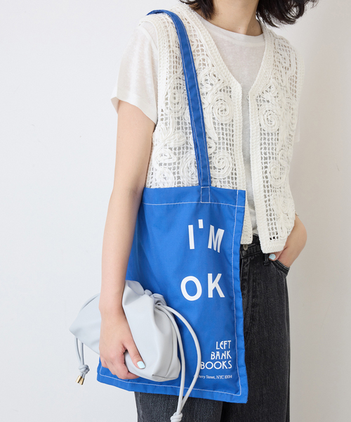 SLOBE IENA（スローブイエナ）の「Left Bank Books SLOBE別注 BOOKトートバッグ（トートバッグ・レディース・ネイビー/ホワイト/ピンク/ブルー/サックスブルー・FREE）」の9枚目の写真