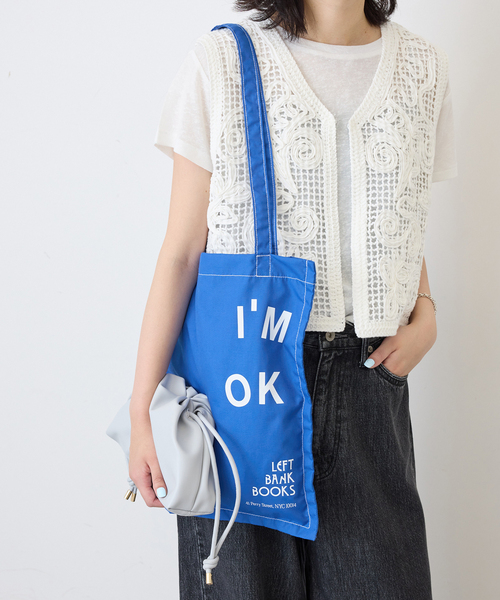 SLOBE IENA（スローブイエナ）の「Left Bank Books SLOBE別注 BOOKトートバッグ（トートバッグ・レディース・ネイビー/ホワイト/ピンク/ブルー/サックスブルー・FREE）」の10枚目の写真