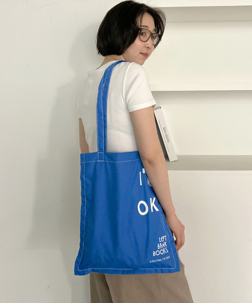 SLOBE IENA（スローブイエナ）の「Left Bank Books SLOBE別注 BOOKトートバッグ（トートバッグ・レディース・ネイビー/ホワイト/ピンク/ブルー/サックスブルー・FREE）」の11枚目の写真