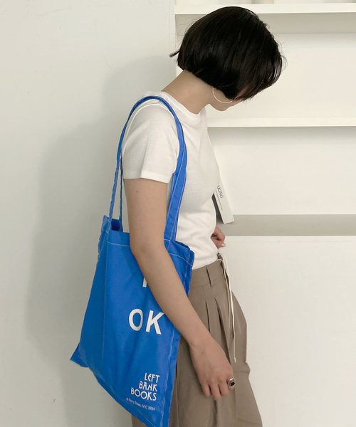 SLOBE IENA（スローブイエナ）の「Left Bank Books SLOBE別注 BOOKトートバッグ（トートバッグ・レディース・ネイビー/ホワイト/ピンク/ブルー/サックスブルー・FREE）」の12枚目の写真