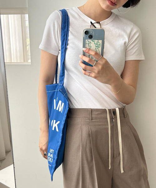 SLOBE IENA（スローブイエナ）の「Left Bank Books SLOBE別注 BOOKトートバッグ（トートバッグ・レディース・ネイビー/ホワイト/ピンク/ブルー/サックスブルー・FREE）」の13枚目の写真
