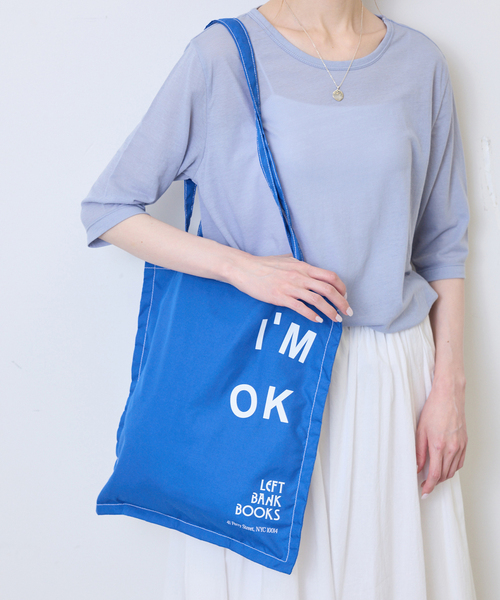 SLOBE IENA（スローブイエナ）の「Left Bank Books SLOBE別注 BOOKトートバッグ（トートバッグ・レディース・ネイビー/ホワイト/ピンク/ブルー/サックスブルー・FREE）」の17枚目の写真