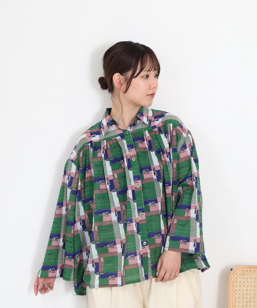 KILKI（キルキー）の「kilki オーバーサイズブラウス　ペインター 長袖（シャツ/ブラウス・レディース・レッド系その他/グリーン系その他・FREE）」の6枚目の写真