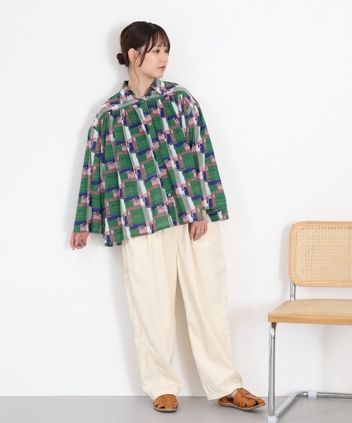 KILKI（キルキー）の「kilki オーバーサイズブラウス　ペインター 長袖（シャツ/ブラウス・レディース・レッド系その他/グリーン系その他・FREE）」の7枚目の写真