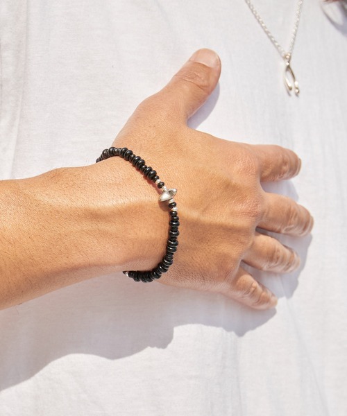 ROOPTOKYO(ループトウキョウ)の「SunKu/サンク BEADS HOOK BRACELET ビーズ フック ブレスレット ターコイズ オニキス メンズ レディース 2026年 夏 夏服(ブレスレット・メンズ・ターコイズブルー/ブラック系その他・FREE)」の5枚目の写真