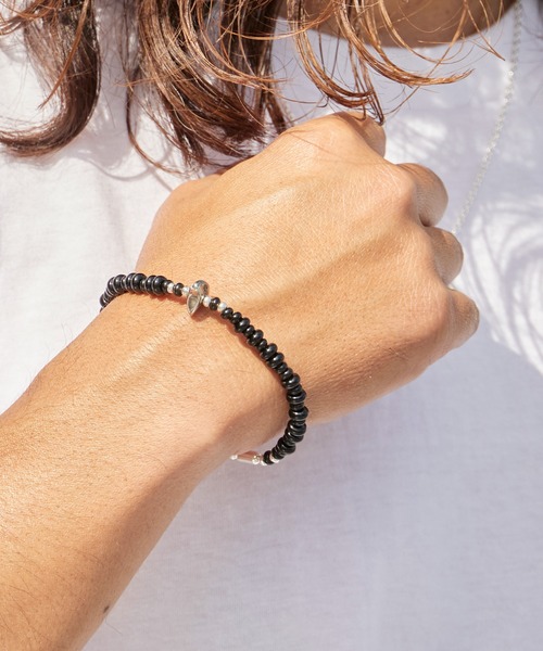 ROOPTOKYO(ループトウキョウ)の「SunKu/サンク BEADS HOOK BRACELET ビーズ フック ブレスレット ターコイズ オニキス メンズ レディース 2026年 夏 夏服(ブレスレット・メンズ・ターコイズブルー/ブラック系その他・FREE)」の6枚目の写真