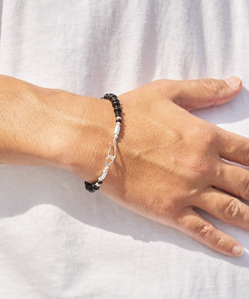 ROOPTOKYO(ループトウキョウ)の「SunKu/サンク BEADS HOOK BRACELET ビーズ フック ブレスレット ターコイズ オニキス メンズ レディース 2026年 夏 夏服(ブレスレット・メンズ・ターコイズブルー/ブラック系その他・FREE)」の7枚目の写真