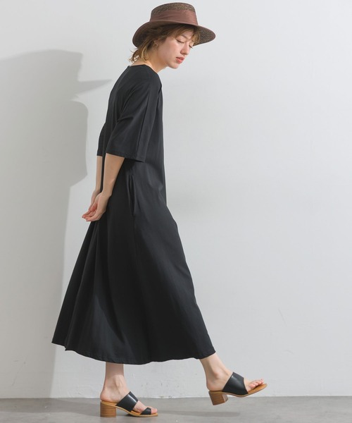 Fizz（フィズ）の「綿天竺　クルーネックカットソーワンピース（ワンピース・レディース・ベージュ/ブラック/ブルー・M）」の11枚目の写真