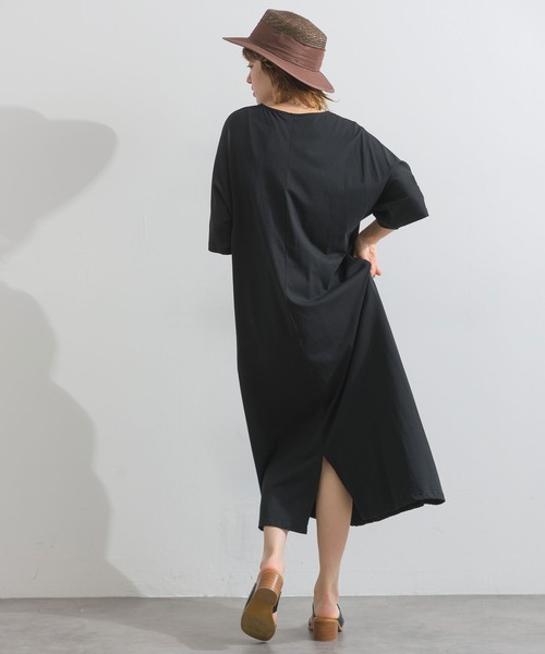 Fizz（フィズ）の「綿天竺　クルーネックカットソーワンピース（ワンピース・レディース・ベージュ/ブラック/ブルー・M）」の12枚目の写真