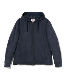 HERNO / エコスエード フーデッド ジップアップ ブルゾン