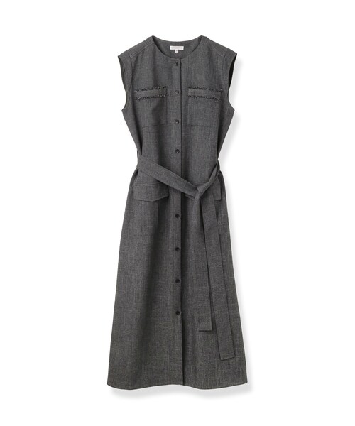 DRESSTERIOR(ドレステリア)の「【ウォッシャブル】ツイードライクワンピース(ワンピース・レディース・ブラウン系その他/ダークグレー・34/38/36)」の5枚目の写真