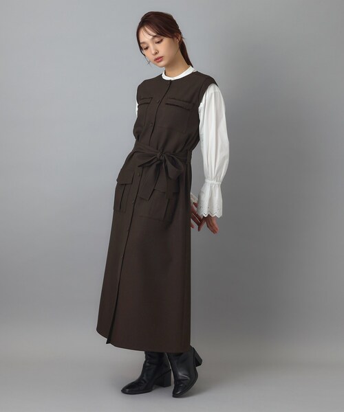 DRESSTERIOR(ドレステリア)の「【ウォッシャブル】ツイードライクワンピース(ワンピース・レディース・ブラウン系その他/ダークグレー・34/38/36)」の14枚目の写真