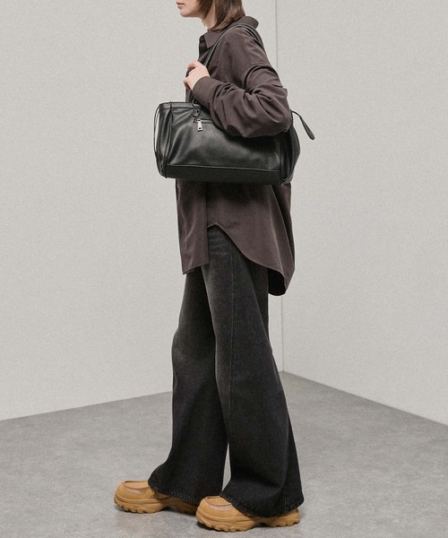 Alfred Alex（アルフレッドアレックス）の「【Alfred Alex】Chunky High-Sole Moccasin Shoes / ハイソール 厚底 モカシンスニーカー（スニーカー・メンズ・ブラック/ベージュ・S/M/L）」の10枚目の写真