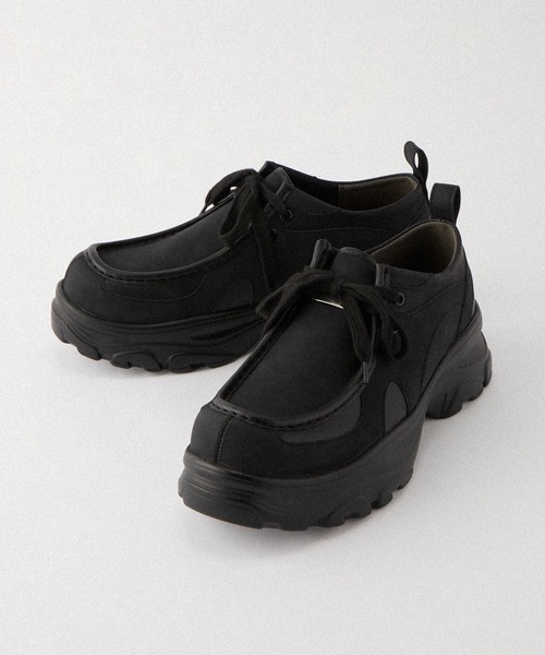 Alfred Alex（アルフレッドアレックス）の「【Alfred Alex】Chunky High-Sole Moccasin Shoes / ハイソール 厚底 モカシンスニーカー（スニーカー・メンズ・ブラック/ベージュ・S/M/L）」の14枚目の写真