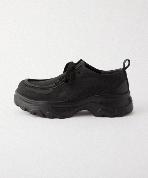 Alfred Alex（アルフレッドアレックス）の「【Alfred Alex】Chunky High-Sole Moccasin Shoes / ハイソール 厚底 モカシンスニーカー（スニーカー・メンズ・ブラック/ベージュ・S/M/L）」の18枚目の写真