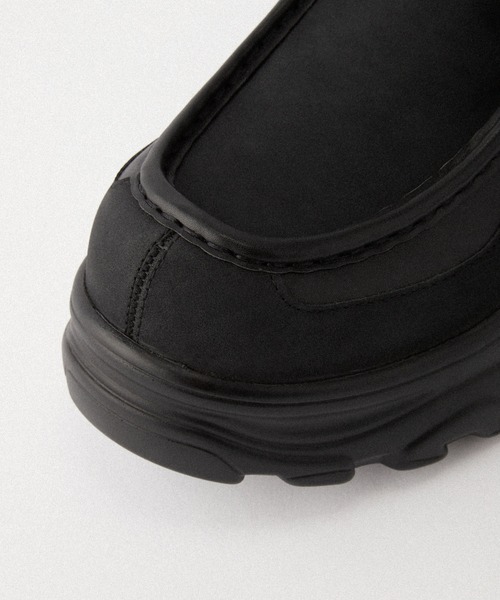 Alfred Alex（アルフレッドアレックス）の「【Alfred Alex】Chunky High-Sole Moccasin Shoes / ハイソール 厚底 モカシンスニーカー（スニーカー・メンズ・ブラック/ベージュ・S/M/L）」の21枚目の写真