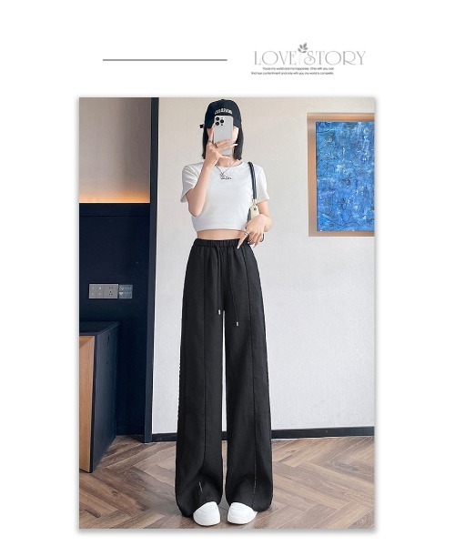 witch(ウイッチ)の「棉麻素材フラワーレースラインワイドパンツ(その他パンツ・レディース・ベージュ/ホワイト/ブラック/イエロー・M/L)」の13枚目の写真