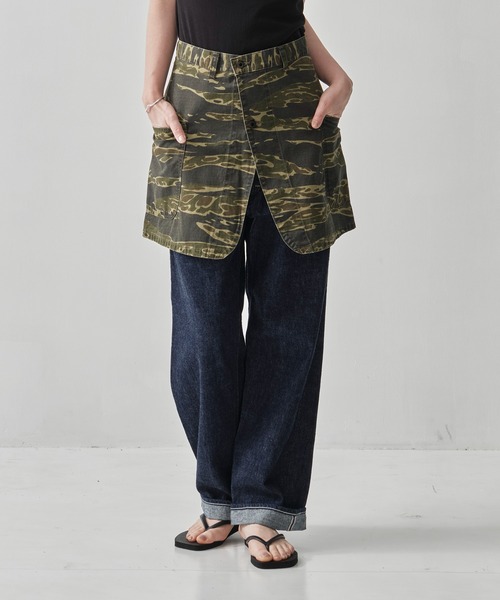 orSlow（オアスロウ）の「[orSlow/オアスロー]TIGER CAMO OVERLAP SKIRT（スカート・レディース・グリーン・1）」の10枚目の写真