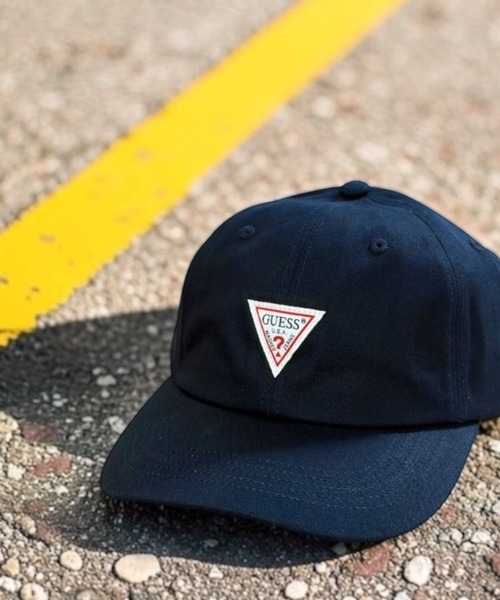 Guess(ゲス)の「guess logoname cap(キャップ・レディース・カーキ/ネイビー/ホワイト/ブラック/ベージュ・58cm)」の5枚目の写真